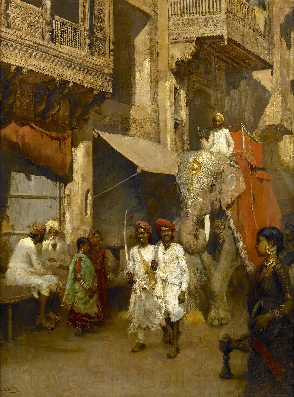 Edwin Lord Weeks Promenade on an Indian Street Norge oil painting art